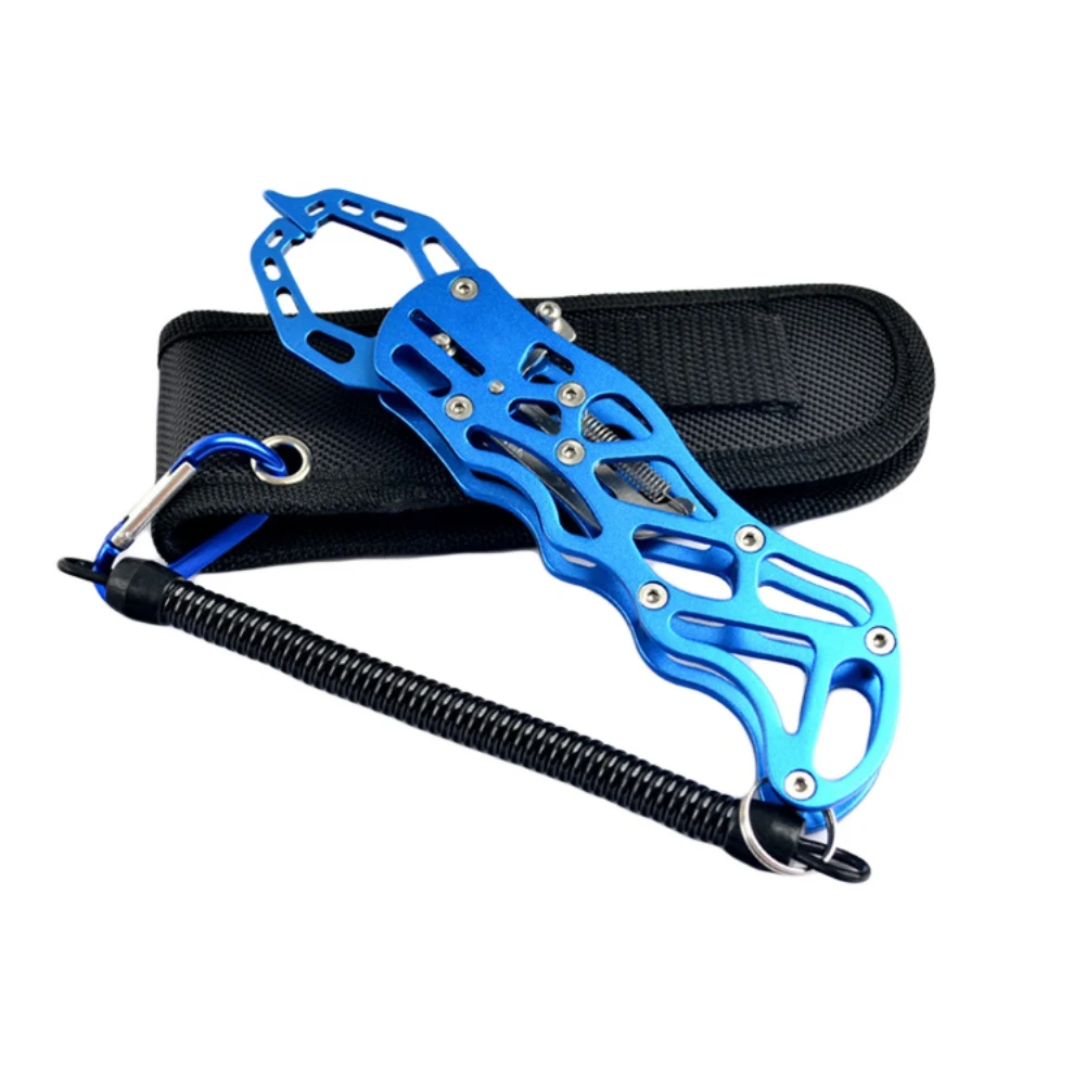 Portable Aluminium Fishing Lip Grips Fish Controller Fishing Pliers Hollow Out Controlling Tools Fishing Grippers