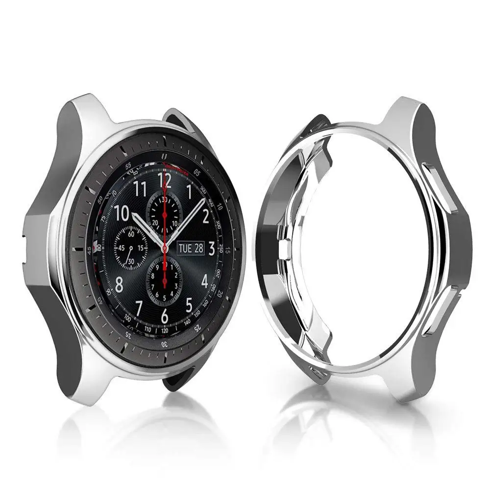 Silver Смарт-чехол для samsung gear S3 Frontier/Galaxy watch 46 Часы Мягкий ТПУ защитный силиконовый чехол - Цвет: Silver