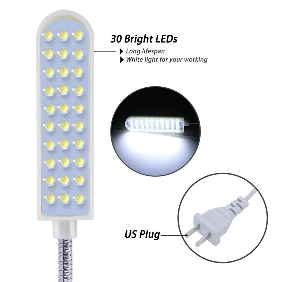 Xsky 30led швейная машина для одежды свет AC 110 V 220 V швейная лампа рабочие огни многофункциональное промышленное освещение для верстака