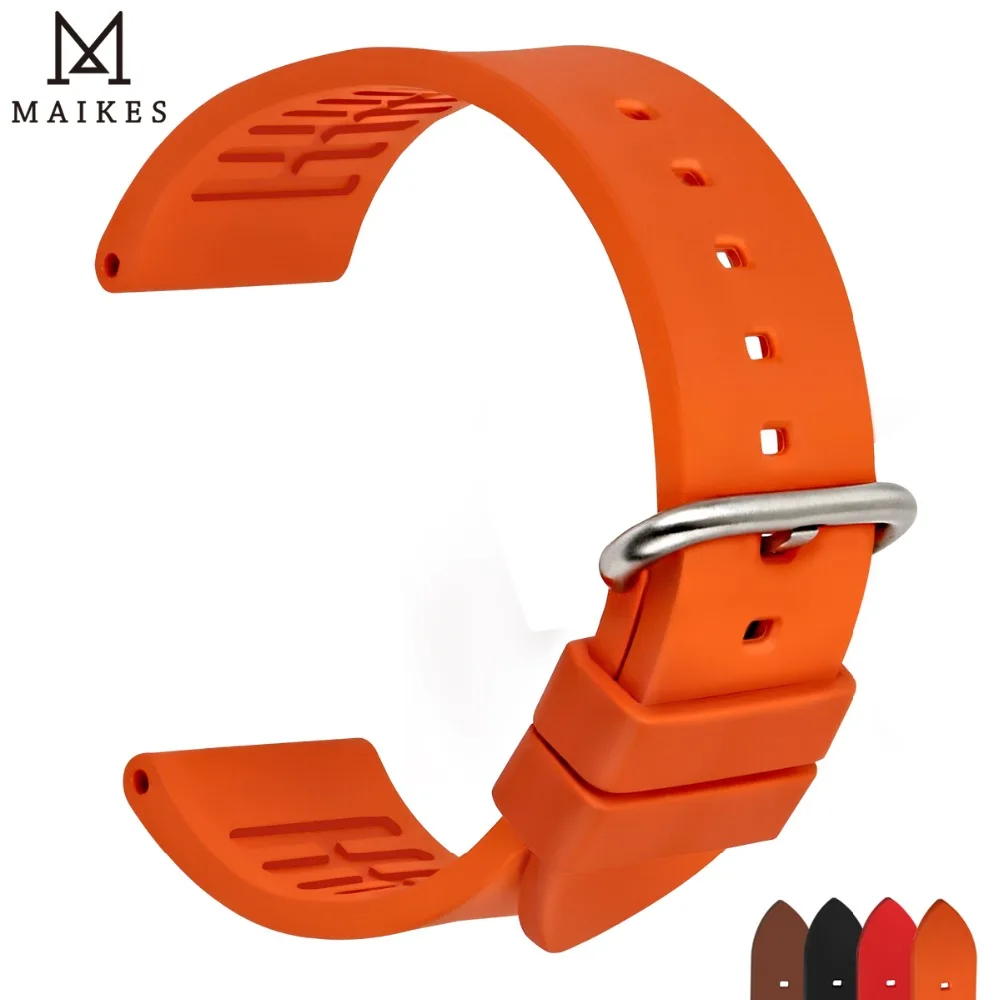 Ремешок резиновый для часов 20/22/24 мм|watch band orange|for casiowatches bracelet |