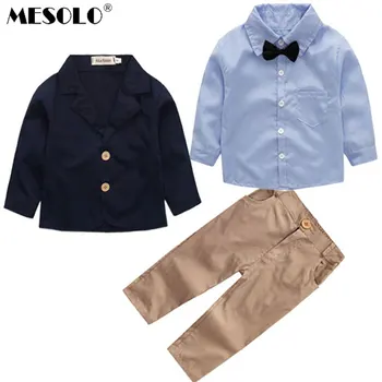 

MESDOLO the United States during the spring and autumn coat three-piece boys long sleeve shirt The spot support a undertakes C1