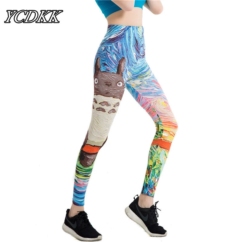

YCDKK Cartoon Print Yoga Pants Women Leggings 3D Printed Eye Legins Gradient Leggins Pencil Pants Legging Tights Women Yoga Pant