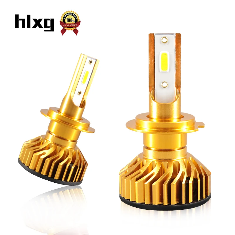 HLXG 2 шт. H7 Светодиодные Автомобильные фары 10000lm 60 Вт SMD чипы все в одном 12В 24В 6500 к