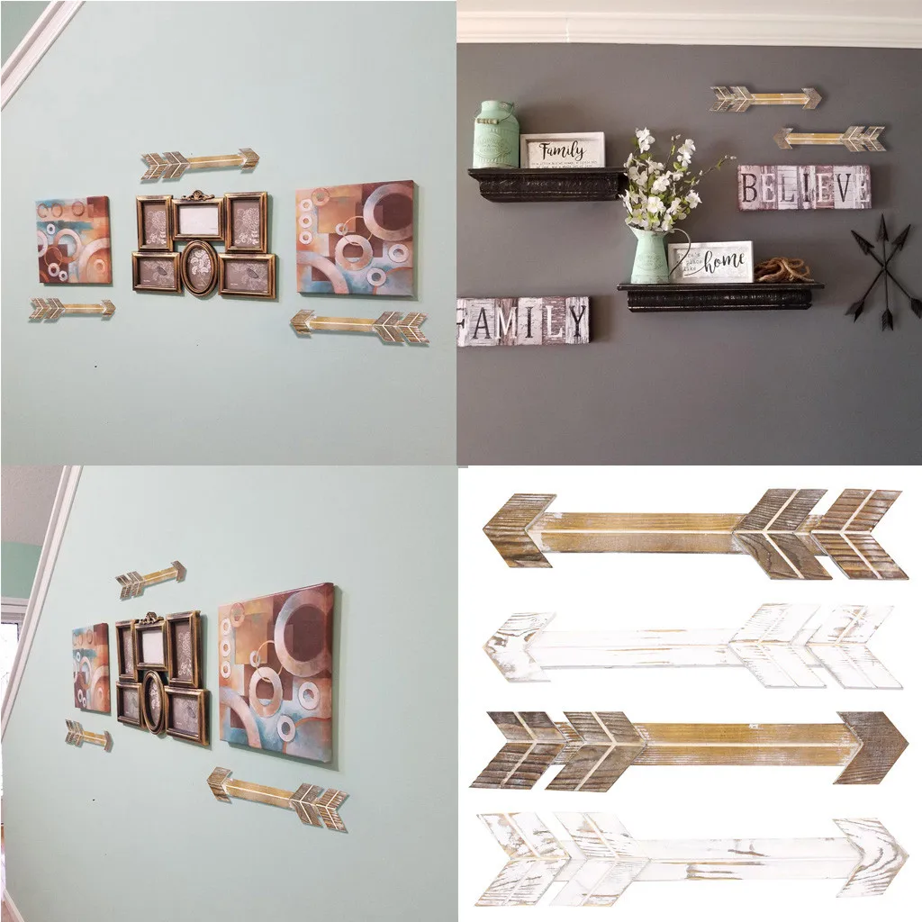1 Pcs Wooden Arrow Rustic Wood Arrow Sign Decor Farmhouse Wall