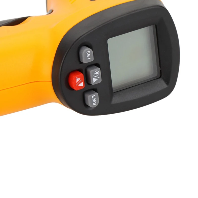 Бесконтактный цифровой ЖК-дисплей инфракрасный пистолет-термометр ИК лазерный измеритель температуры для-50~ 900 C градусов желтые ручные инструменты