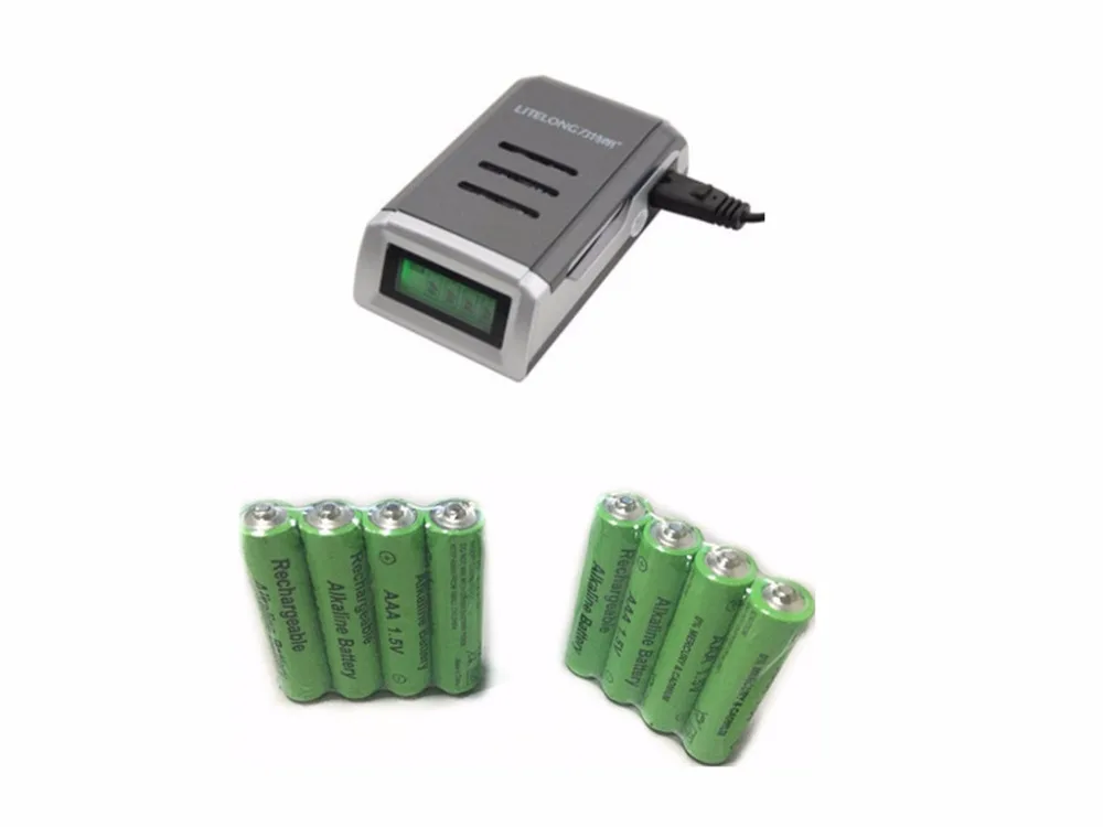 8pcsAAA2100mah Alkaline Rechargeable batery +intelligent 4 cheenl AA