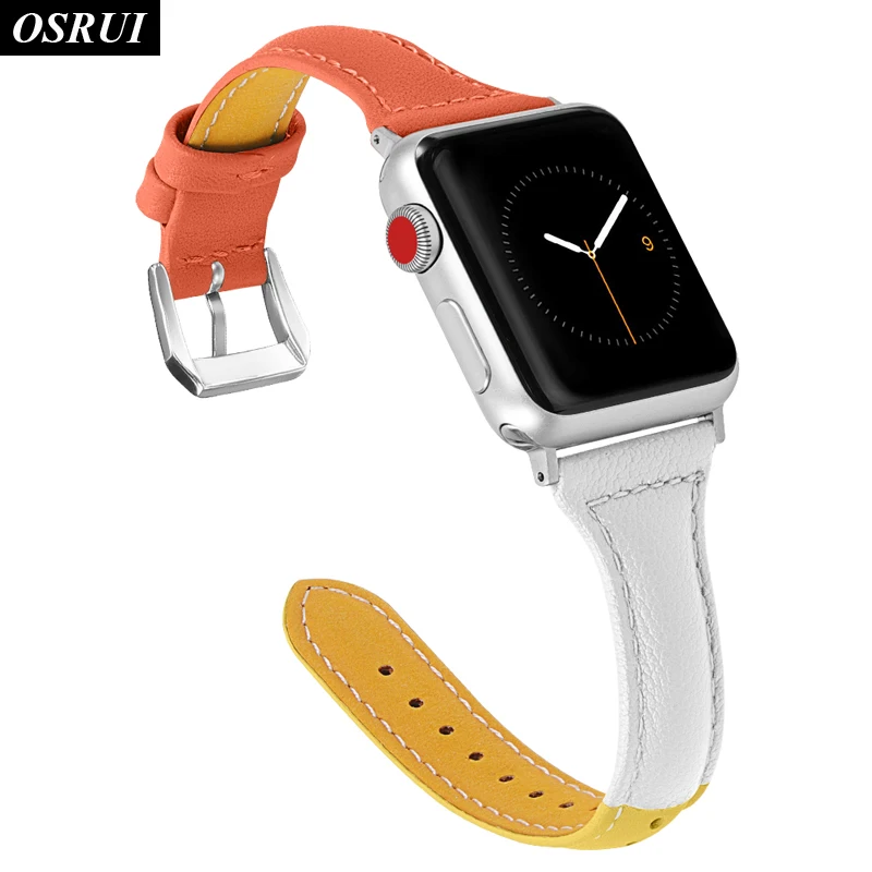 

leather strap for Apple watch band 4 44mm 40mm iwatch 3 2 1 correa 42mm 38mm fashion bracelet belt for apple watch Accessories