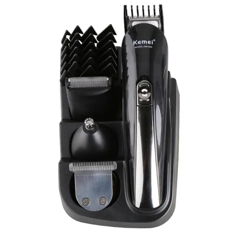

Kemei KM-500 7 in 1 Hair Trimmer Clipper Men Electric Shaver Beard Trimmer Shaving Machine Nose Trimmer Styling Tools