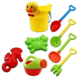 Детские пляжные игрушки Набор для игры в ванну с утками ведро песок инструмент модель игра с песком для воды для детей