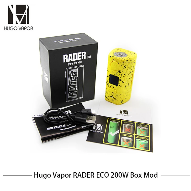 Электронная сигарета Hugo Vapor Rader ECO 200 Вт боксмод TC с двойным испарителем 18650