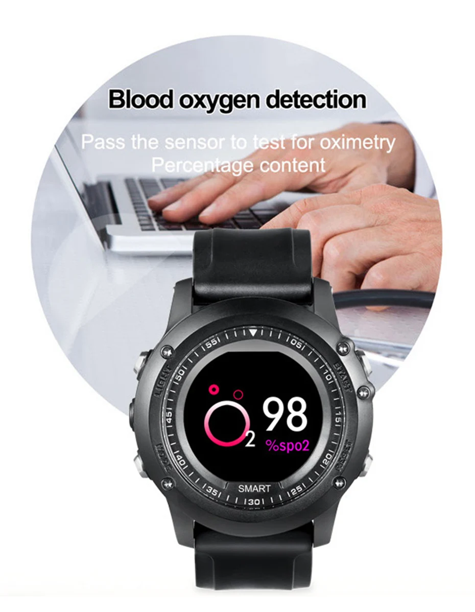 COLMI T2 IP68 Waterproof Heart Rate Monitor Push Message Call Reminder Clock Bluetooth 4.0 Brim Men Sport Smart Watch 9