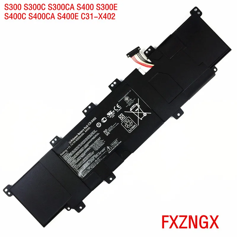 FXZNGX New C31-X402 Laptop Battery For Asus VivoBook S300 S300C S300CA S400 S300E S400C S400CA S400E