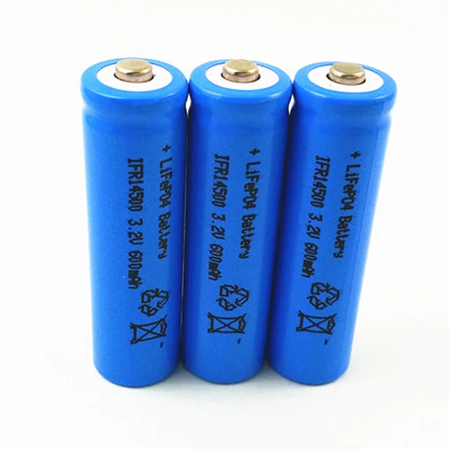 10pcs Lifepo4 3.2v 14500 rechargeable lithium ion battery cell AA SIZE