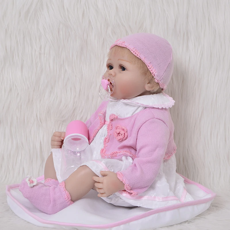 

KEIUMI Baby Realistic 55cm Soft Alive Reborn Handmade Lifelike Baby Doll Realistic Soft Silicone Reborn Babies Girl Adorable Kid