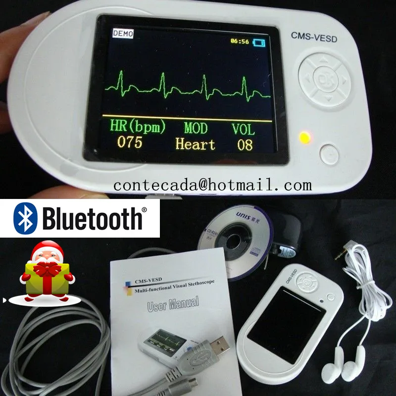 

CMS-VESD Visual Digital Stethoscope ECG SPO2 PR Electronic Diagnostic Bluetooth