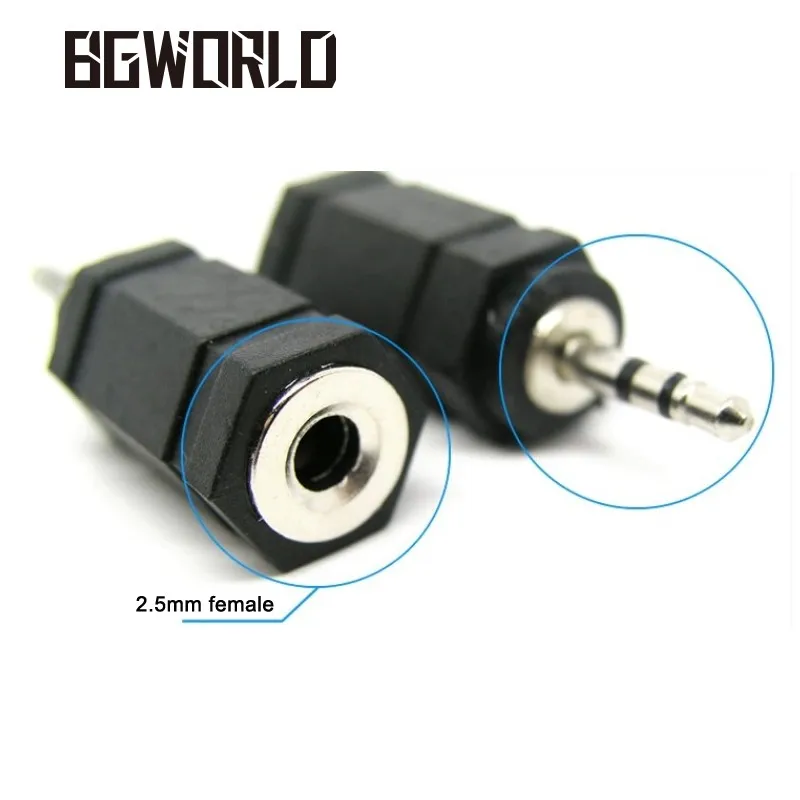 3.5mm to 2.5mm jack plug TRS adapters male to female Audio wire connector for headphone MP4