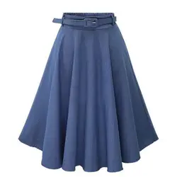 Джинсовая юбка Для женщин тонкий Высокая талия юбка миди уличная Летние повседневные джинсы юбка Faldas Mujer Moda 2019 Jupe Femme Xl5076