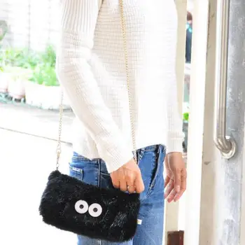 

My Neighbor Totoro Fairydust Susuwatari Shoulder Bag Stuffed Plush Animal Tv Anime Toys Baby Girl Kids Lover Children Wallet