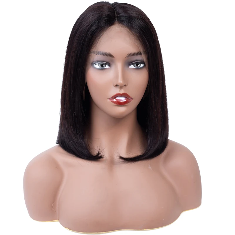 

Short Lace Front Human Hair Wigs Bob Wig With Baby Hair Brazilian Remy Hair Preplucked Straight Lace Front Wigs For Women