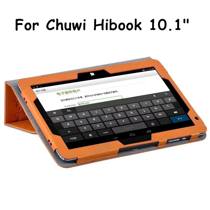 

For Chuwi Hi Book/HIBook 10.1Inch Dual OS Tablet Case Floral Print Elegant PU Leather Stand Case Cover +Gift