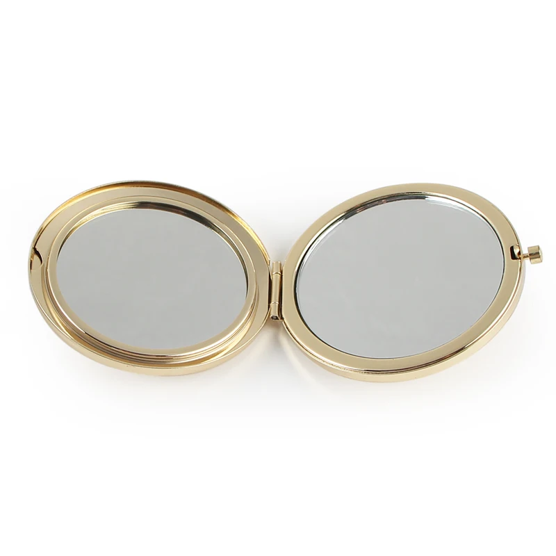 Round Mirror Compact Blank Plain gold Colour For DIY gift mirror (5)