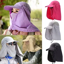 Мужская Женская Солнцезащитная шляпа 360 градусов Защита от солнца ветрозащитная шапочка для езды на открытом воздухе Лучшая-WT