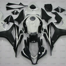 CBR 600 RR 2007 комплекты обтекателей, CBR 600 RR 2007-2008 черный белый набор для всего тела CBR 600 RR 07 Abs обтекатель