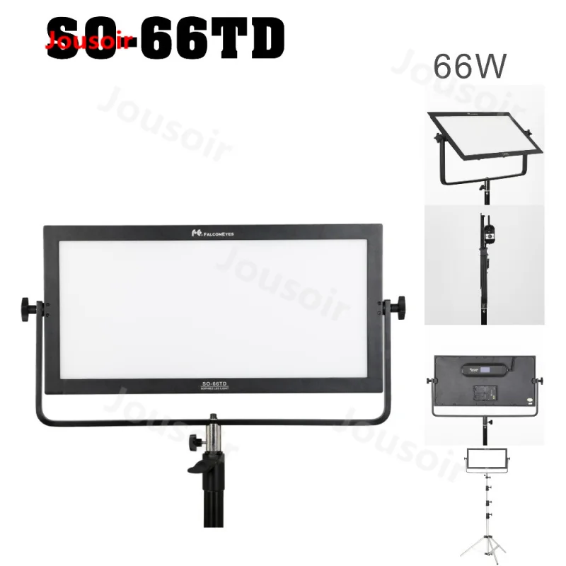 

FalconEyes SO-66TD 66W led panel lamp square soft indoor Studio Light for film shooting photography lighting CD50 T06
