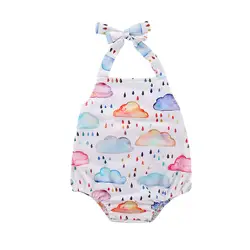 Для новорожденных одежда для малышей для девочек Stappy спинки печатные комбинезон детский комбинезон летние для маленьких девочек