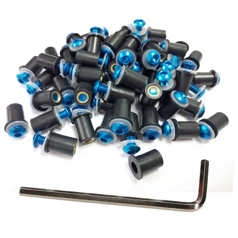 

50ps blue M5 Windscreen Bolt Screws Windshield screw bolts Kit Universally fit for Ducati for Suzuki for Kawasaki for Honda