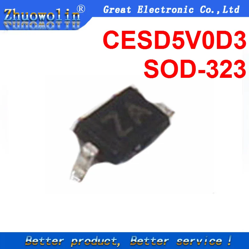 20PC/Lot SMD CESD5V0D3 ZA TVS ESD SOD 323 Transient Voltage Suppressor Diode in Diodes from
