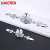 NAIERDI Luxury Diamond Crystal Handles Shoebox Cabinet Handles Closet Door Drawer Knobs Wardrobe Pulls Pullers Furniture Handle ► Photo 3/6