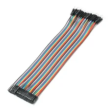 40 pcs in row 20cm 1pin 1p-1p 2.54mm female to male jumper wire connector Dupont cable for Arduino Nano Breadboard