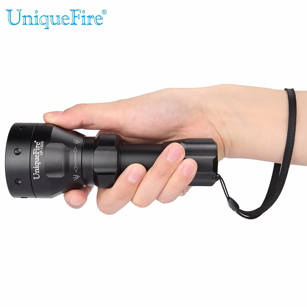 UniqueFire UF-1503 CREE XML T6 LED 18650 Flashlight Torch1200LM 3 Modes Adjustable Focus And Waterproof 6