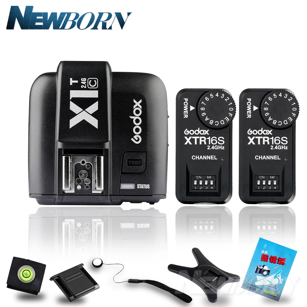 Godox X1T C TTL 2 4G беспроводной триггер для Canon + 2x XTR 16S приемник вспышки godox