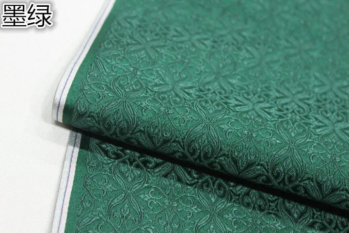 Плотное китайское платье дамасский костюм ткань искусственный шелк отделка раздевается материал Diy жаккардовая парча ткань для монгольского халата - Цвет: Green