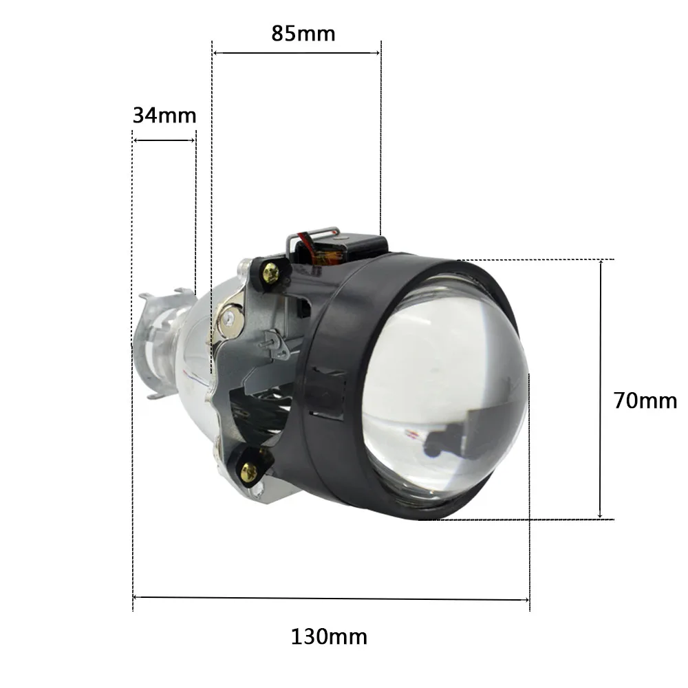 2,5 дюймов Мини h1 Биксенон hid проектор Объектив led день бег белый ангельские глазки H1 H4 H7 модифицированный автомобильный монтажный комплект