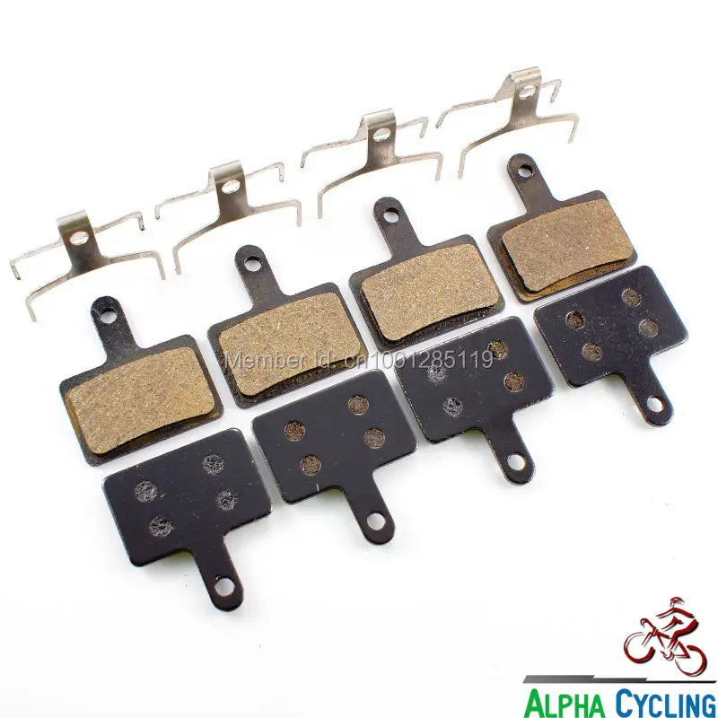 MTB Bicycle Disc Brake pads for SHIMANO M375 M395 M486 M485 M475 M416 M446 M515 M445 M525 Disc Brake, 4 Pairs/ORD, Black RESIN