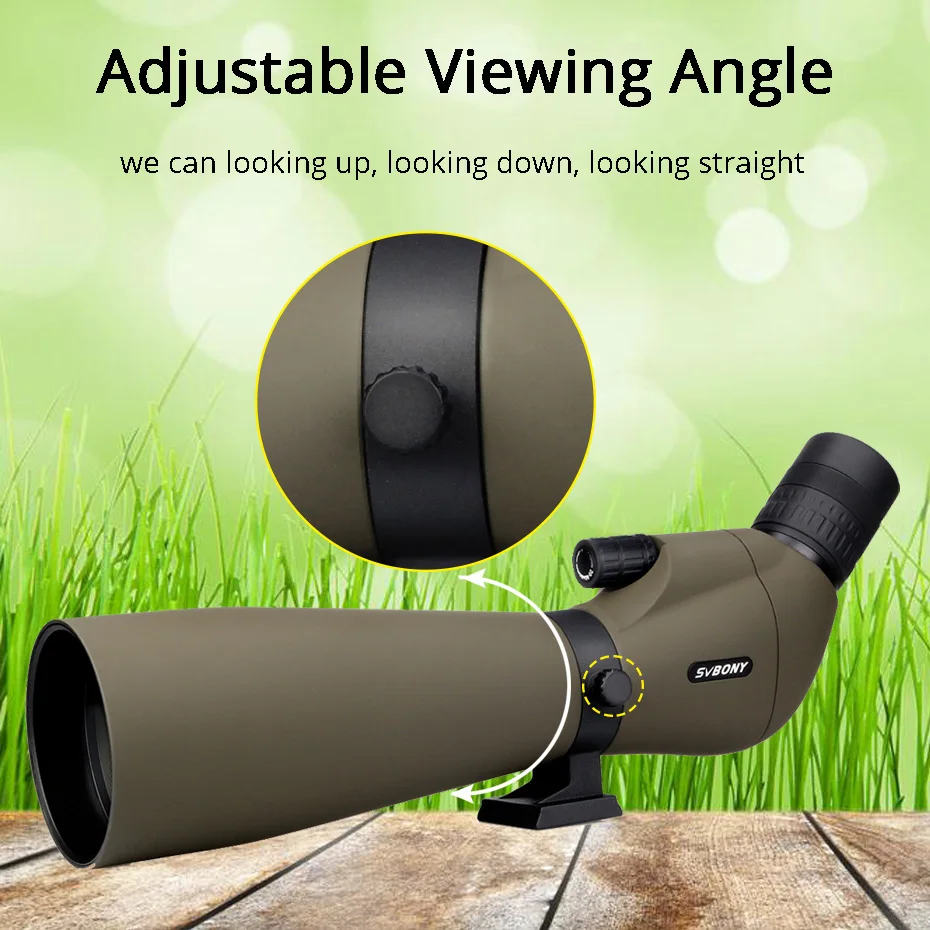 Visando o Escopo Telescópio à Prova Água com Tripé para Caça Arco e Flecha Observação de Aves Svbony Zoom Monocular Telescópio Multi-revestido Óptica Refrator Spyglass Dwaterproof Tiro 20-60x80 7 telescópio multi-revestido óptica refrator spyglass telescópio à