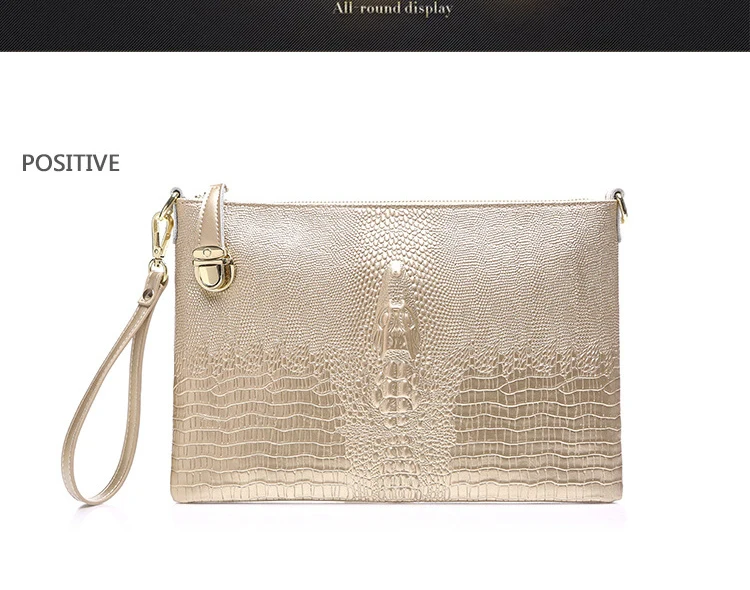 Женская сумка из натуральной кожи, модные вечерние сумки с крокодиловым принтом, женская классическая сумка через плечо