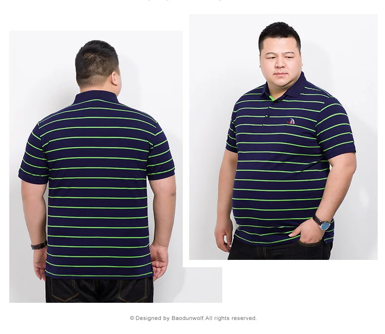 Большие размеры 10XL 8XL 6XL 5XL 4XL новые летние мужские полосатые рубашки поло 95% хлопок в полоску брендовая одежда мужская одежда с коротким рукавом