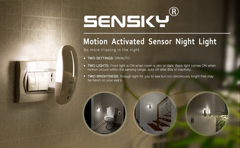 Sensky 110V 220V AC тела инфракрасный датчик движения из pir светодиодный Ночной светильник с светильник Сенсор для детской спальни светодиодные лампы