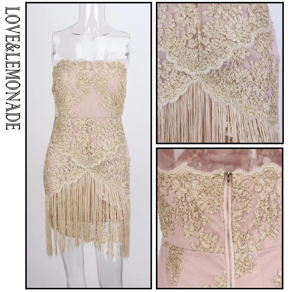 Женское платье с бахромой LOVE & LEMONADE кружевное модель LM0869|lace dress|dress dress dressdress lace |