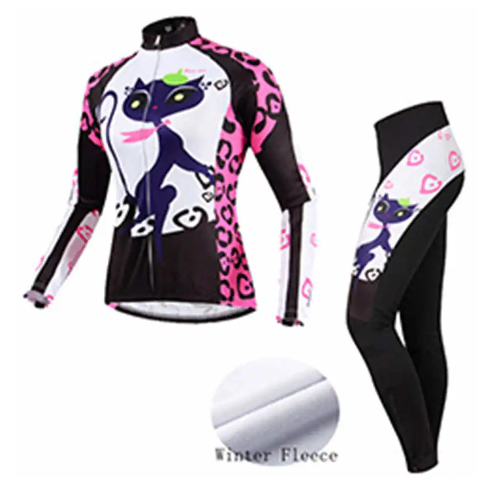 

BATFOX winter long sleeve cycling jersey set women bike clothes cycling clothing bike clothing cycling set ciclismo ropa