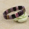 Bracelet en pierres précieuses naturelles de tourmaline pour femmes, bijou en pierres précieuses naturelles, idéal pour cadeau, vente en gros! ► Photo 3/6