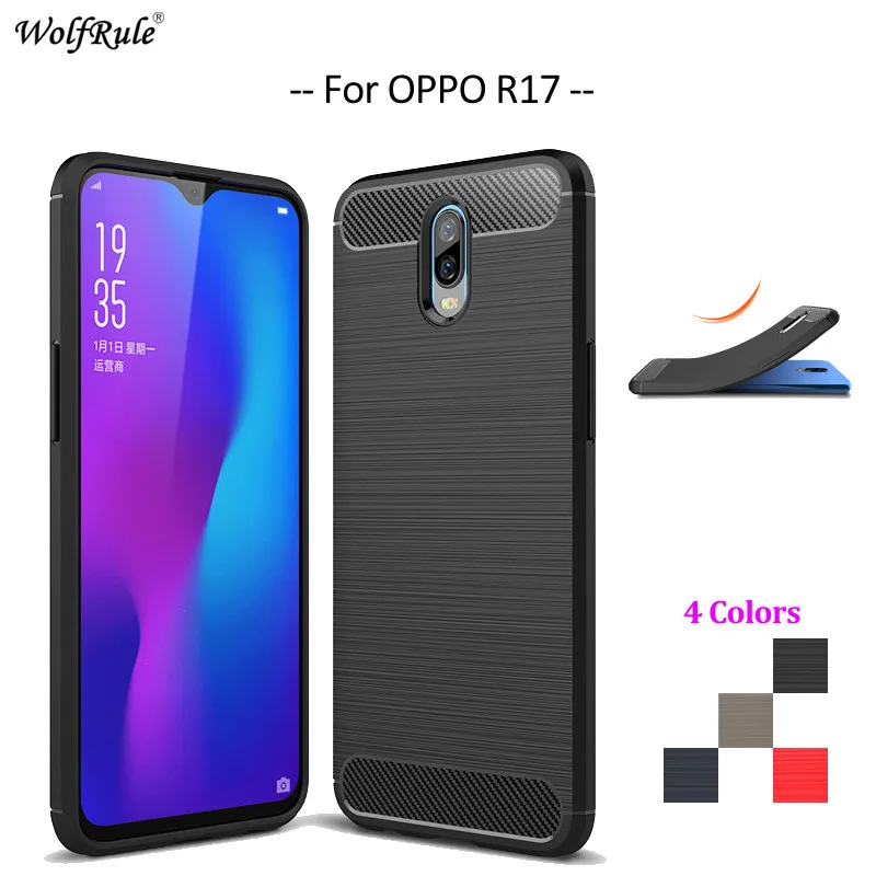 Чехол для телефона из углеродного волокна OPPO R17 чехол WolfRule мягкая задняя крышка