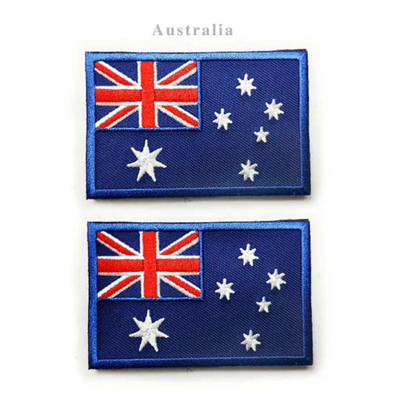 

1 Piece High Quality 3D Embroidered Australia Flag Patch Sew On Clothes Armband Backpack Sticker DIY Applique 8CM X 5CM