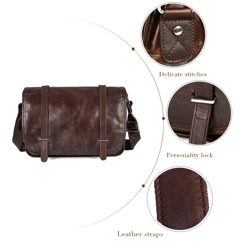 

J.M.D Genuine Cow Leather Women Messenger Bag Tanned Leather Lady Shouler Bag 3118C