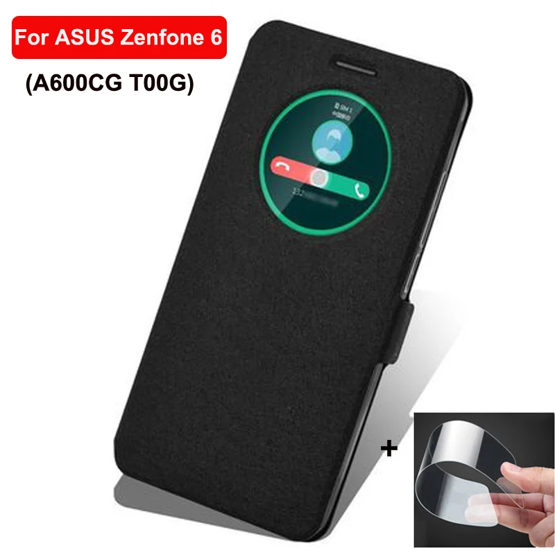 Чехол с открытым окошком 6 0 дюйма для ASUS ZenFone кожаный чехол телефона ZenFone6 A600CG T00G
