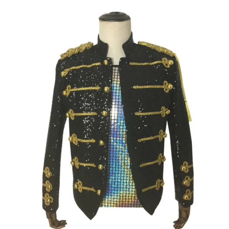 Горячая новинка в Европе и Америке Майкл Джексон блесток наряд для ночного клуба или бара Мужской рок певец костюм
